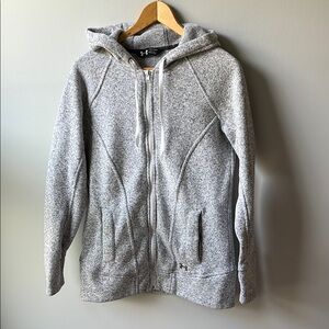 Under armour ladies grey cold gear zip up sweater size medium